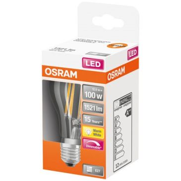 Led standard clair filament variable 12w e27 chaud boite 1