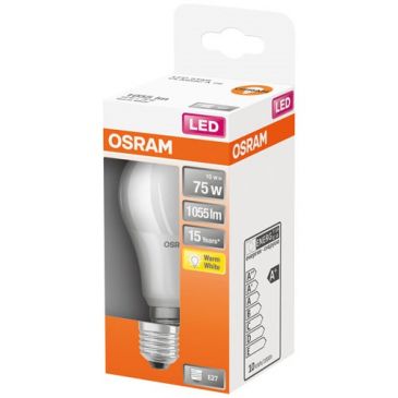 Led standard dépolie avec radiateur 10w e27 chd bte 1