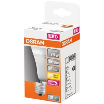 Led standard dépolie radiateur variable 10.5w e27 ch bte 1
