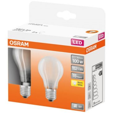 Led standard verre dépoli 10w e27 chaud boite de 2