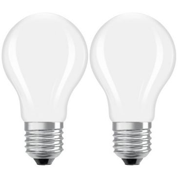 Led standard verre depoli e27 3.4w 470 lumens chaud x2