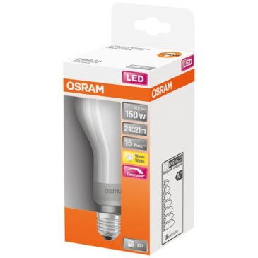 Led standard verre dépoli variable 18w e27 chaud boite 1