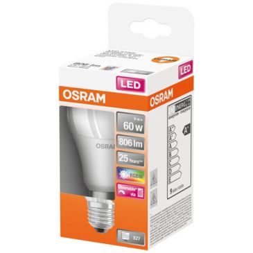 Led star std rgbw dep radiateur var 9w e27 chd boite de 1