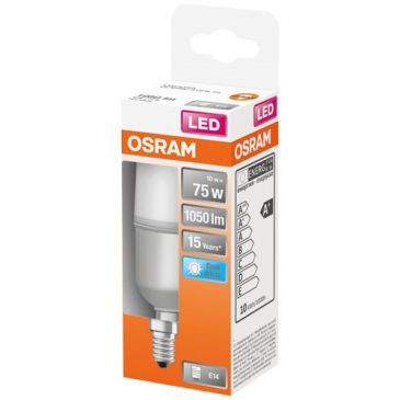Led stick dépoli avec radiateur 10w e14 froid boite 1