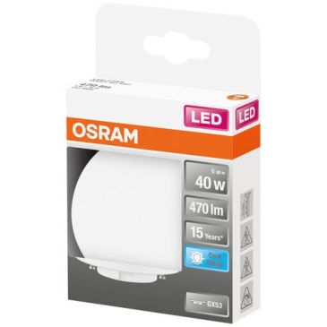Led verre dépoli 6w gx53 froid boite 1