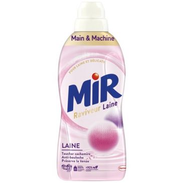 Lessive liquide Mir raviveur laine  715ml mains & machine.