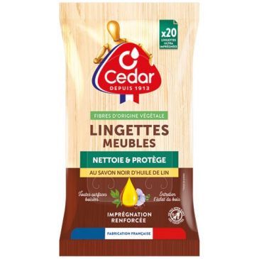Lingette dépoussiérante savon noir huile de lin x20