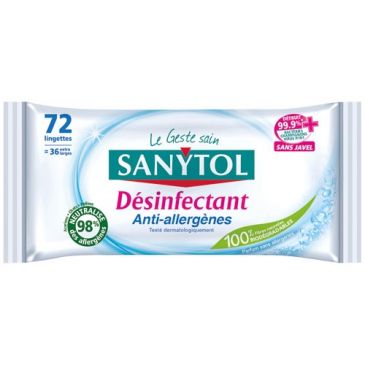 Lingettes - désinfectantes - nettoyantes - multi-usages Anti-allergènes - s