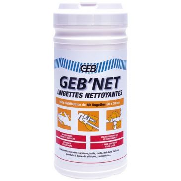 Lingettes nettoyantes mains et surfaces gebnet seau x80