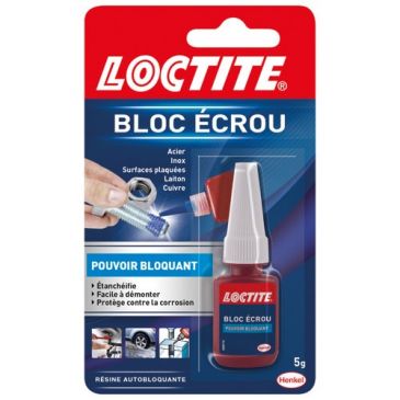 LOCTITE Colle Spécialités Matériaux Bloc Écrou 5ml