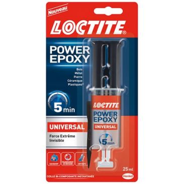 LOCTITE Colle Epoxy Rapide 5 min Invisible Seringue 25ml