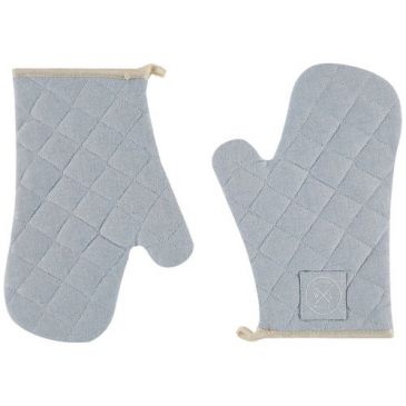 Lot 2 gants de cuisine Bleu Ciel - Coton recyclé