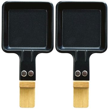 Lot 2 poêlons carrés Bois