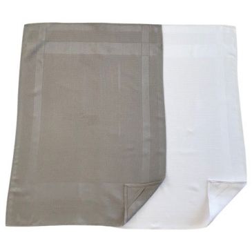 Lot 2 torchon s/carte microfibre gaufre 50x70 1 blanc+1gris