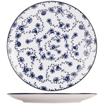 Lot 4 assiettes plates 27 cm - Flor Azul