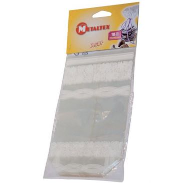 Lot de 10 Sachets transparents décor "DENTELLE" en cellophane PM
