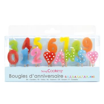 Lot de 15 bougies - Chiffres
