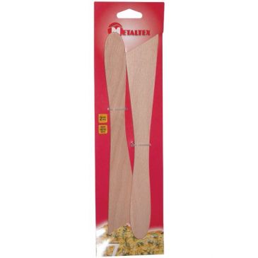 Lot de 2 spatules en bois 30 cm 