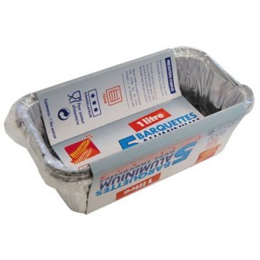 Lot de 5 barquettes aluminium 0.5 litre - Elbe