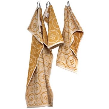 Lot torchons 3 tailles jacquard miel