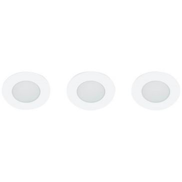 Luminaire à encastrer 3 spots 250 lumens 2700k ip65 rond blanc