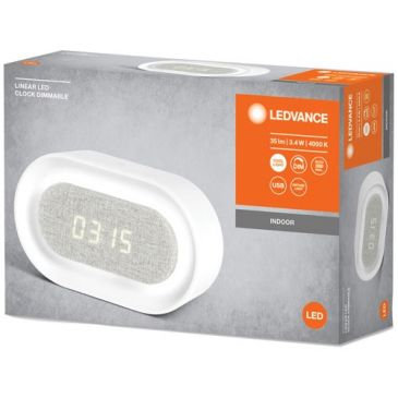 Luminaire horloge USB à gradation continue blanc froid
