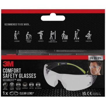 Lunettes de sécurité - Comfort - clair - sécurifit 400 - UV 99.9% 