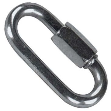 Maillon rapide - à vis - D7  mm - acier zingué - lot de 2