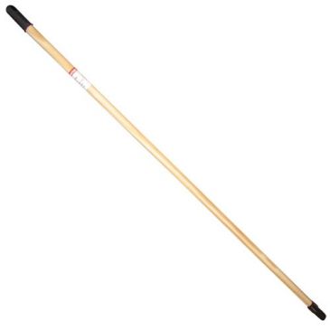 Manche bois brut 1.30 m avec embout à vis et attache