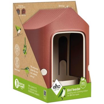 Mangeoire Cosy pour oiseaux 18 cm rouge toscane