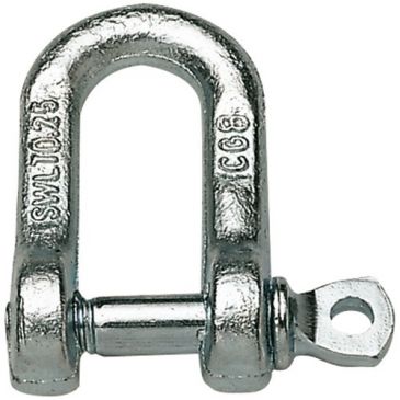Manille droite - avec piton à œil - entraxe l : 21 mm - piton ép.9 mm - aci