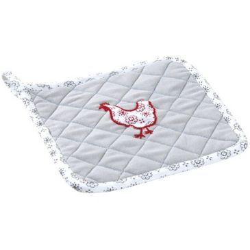 Manique coton poule fleur