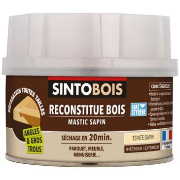 Mastic bois gros trous et angles bi-composants 190+8 g sapin
