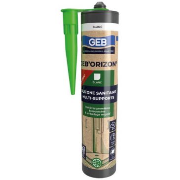 Mastic Geb'orizon silicone sanitaire blanc 310 ml