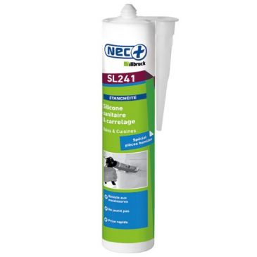 Mastic silicone - sanitaire - anti-moisissures - 310 mL - transparent 