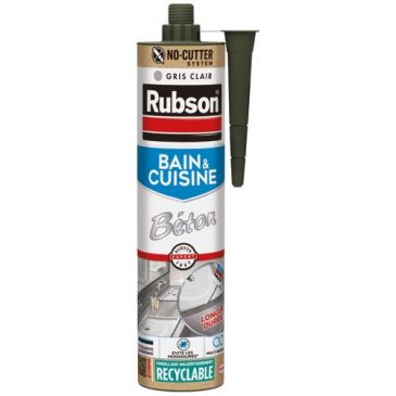 Mastic silicone 280 ml Béton / Gris Clair - Bain & Cuisine