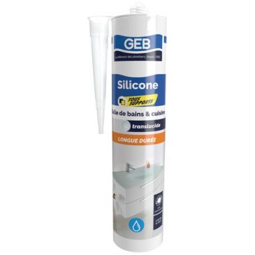 Mastic sanitaire silicone tous supports blanc 280ml