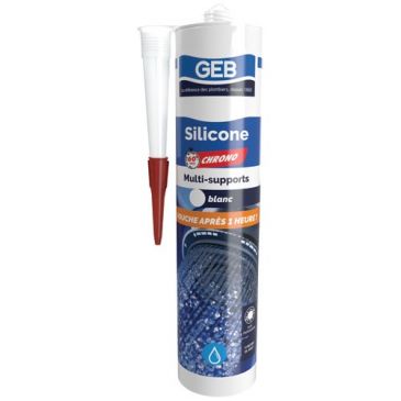 Mastic silicone - 60 min chrono - 280 mL - noir 