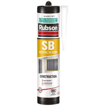 Mastic silicone - bâtiment - 280 mL - blanc