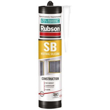 Mastic silicone - bâtiment - 280 mL - transparent