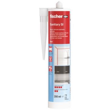 Mastic silicone - sanitaire - 280 mL - blanc