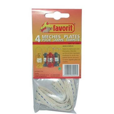Mèche plate - pour lampe tempête - lot de 4