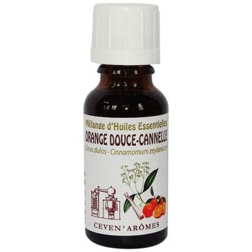 Mélange d'huiles essentielles positivant orange cannelle 20 ml