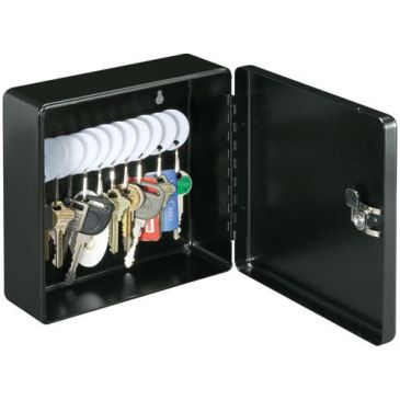 Mini coffre 2 en 1 - à monnaie - armoire à clés - format S - noir