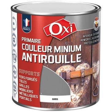 Peinture - Minium primaire antirouille - 500 mL - gris