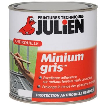 Peinture primaire antirouille 0,25 L Minium Mat - Gris Bleuté