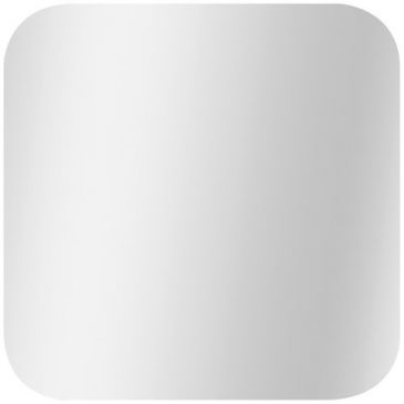 Miroir bords polis coins arrondis 40x40cm