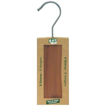 Cintre au bois de cèdre - anti-mites - lot de 2 