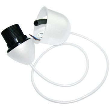 Monture/suspension plastique E27 60cm blanc