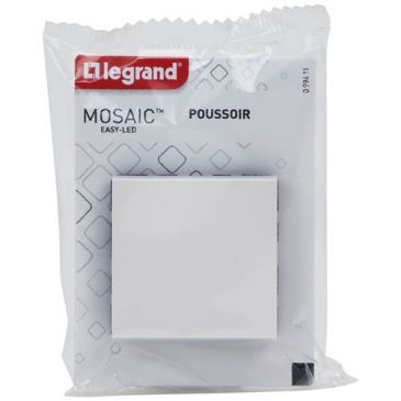 Mosaic poussoir 6A 2 modules blanc composable